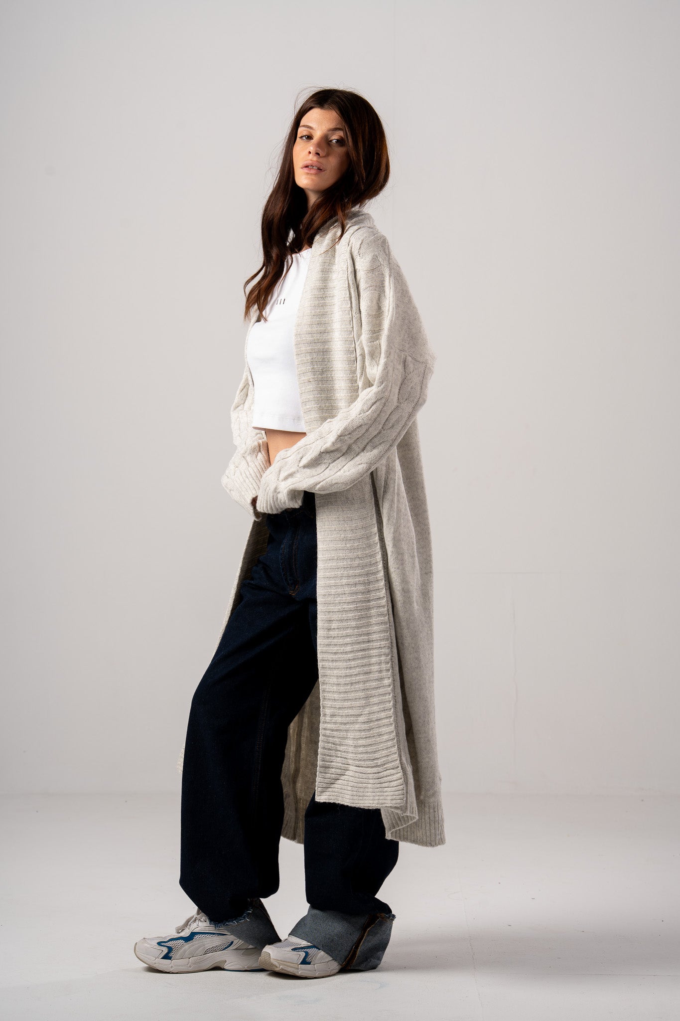 Cable Front Cardigan - Sale